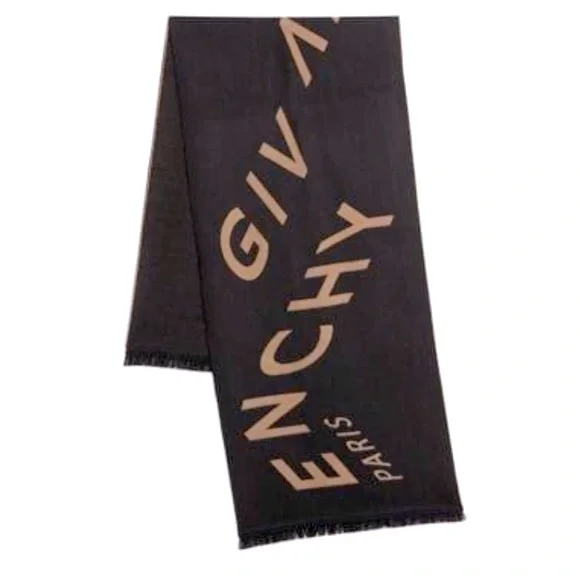 New Unisex Givenchy Logo Scarf - Picture 5 of 5